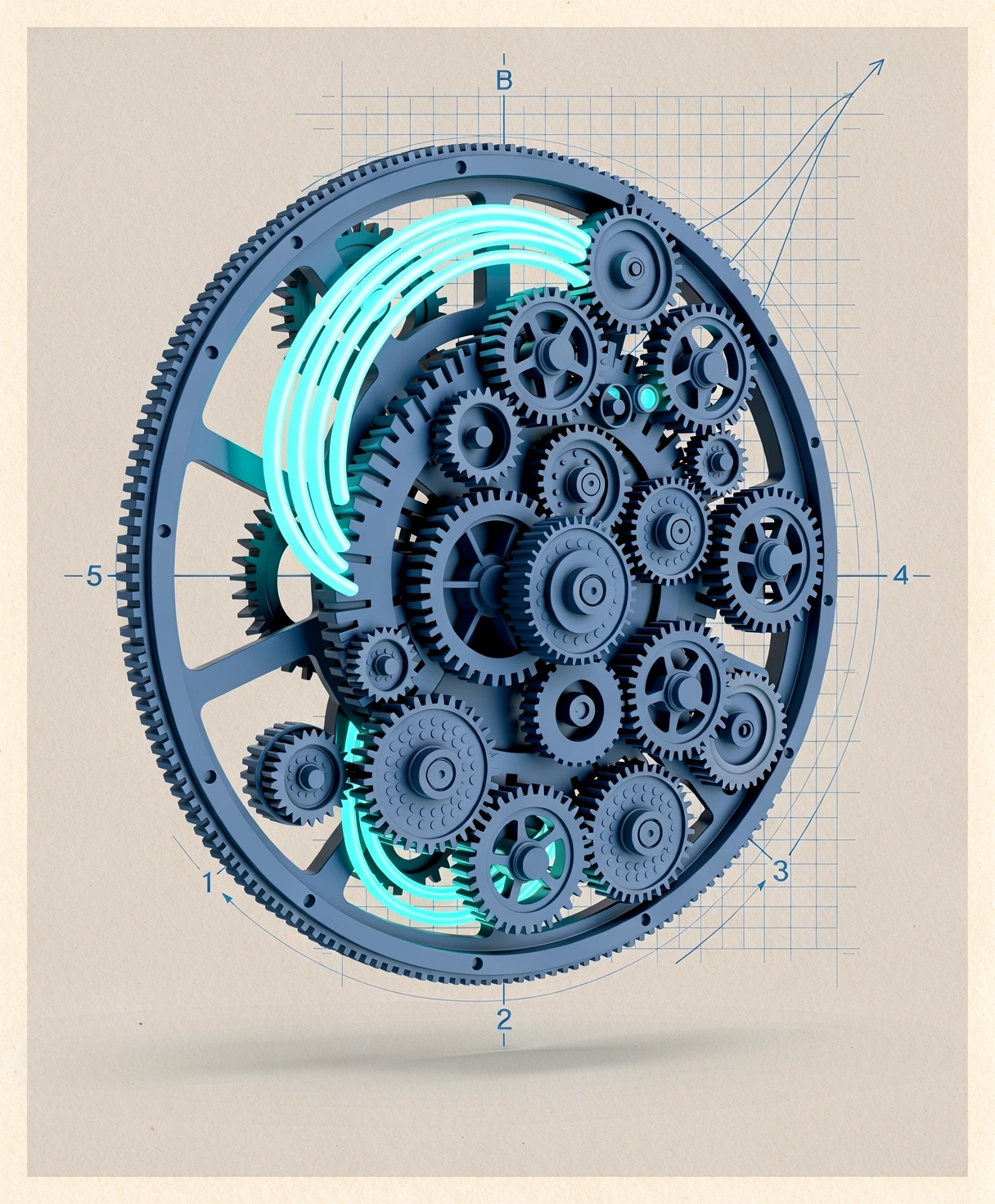 Technische Visualisierung der ökonomischen Mechanik