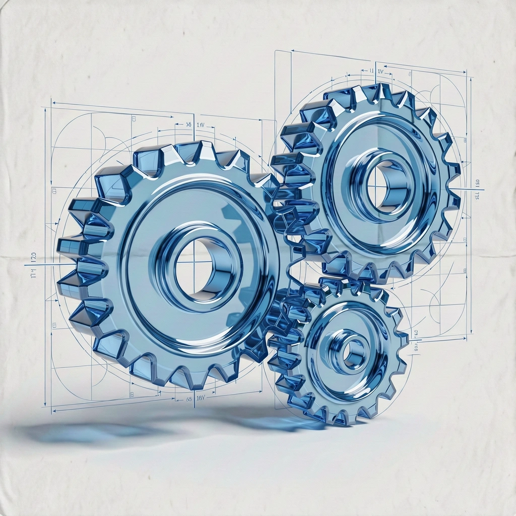Wirtschaftliche Mechanik Symbol